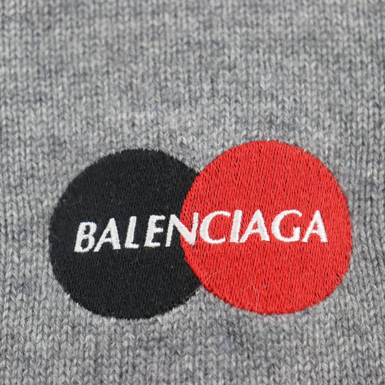 Balenciaga Cashmere Oversized Knit Sweater Gray M