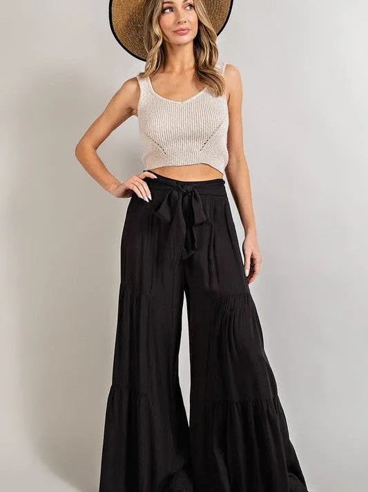 Boho Babe Tiered Wide Leg Pants