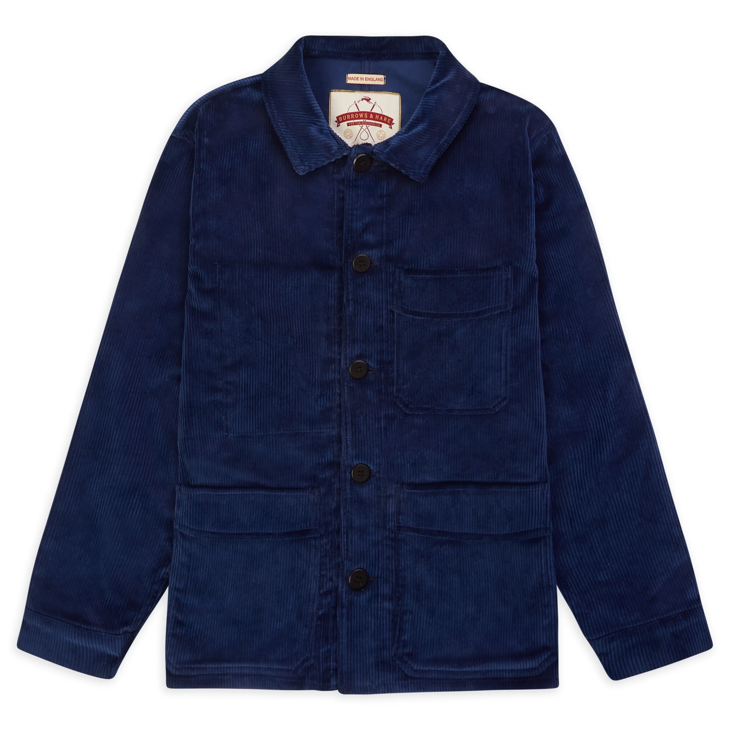 Burrows & Hare Cord Workwear Jacket - Midnight Blue