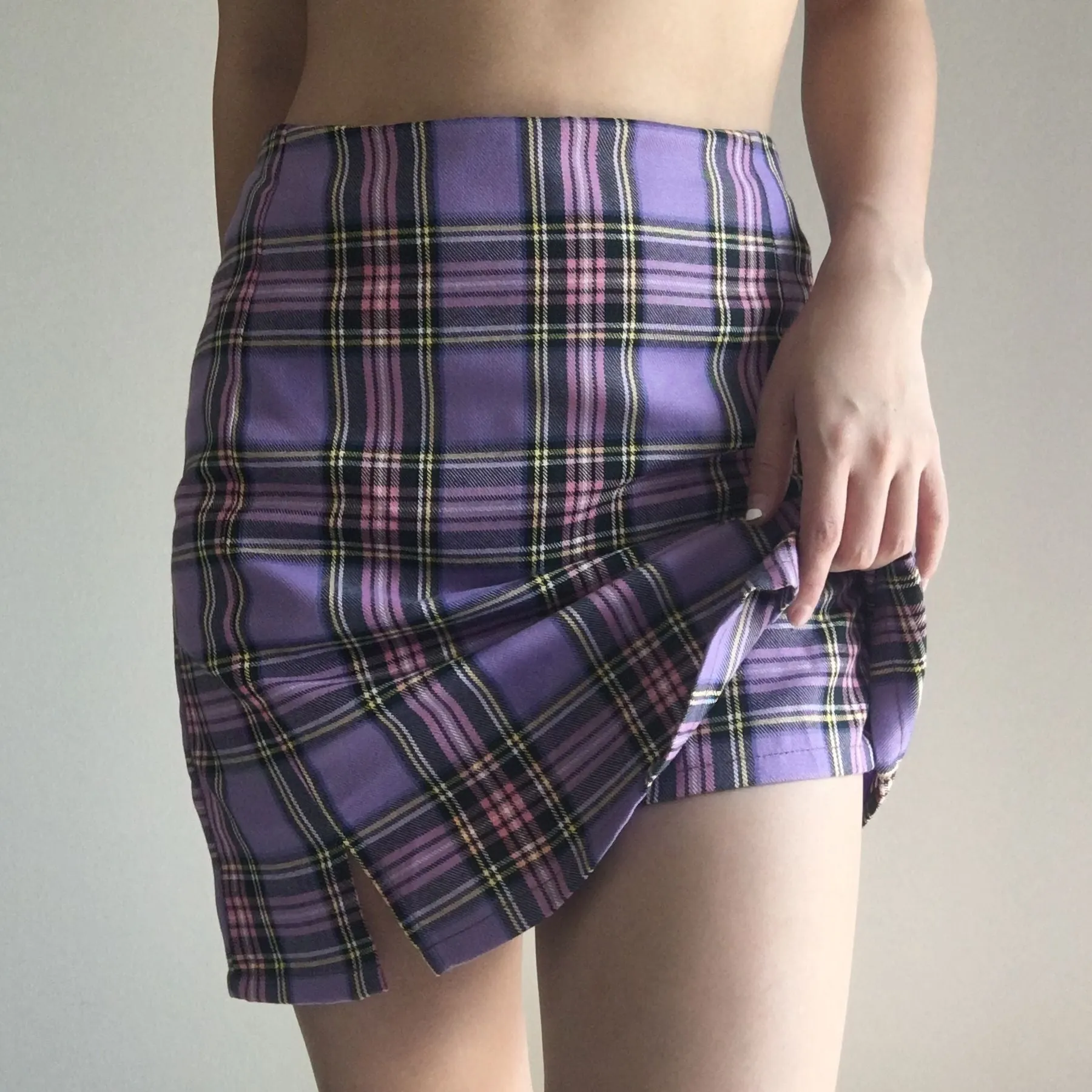 Chic plaid skirt KF9503