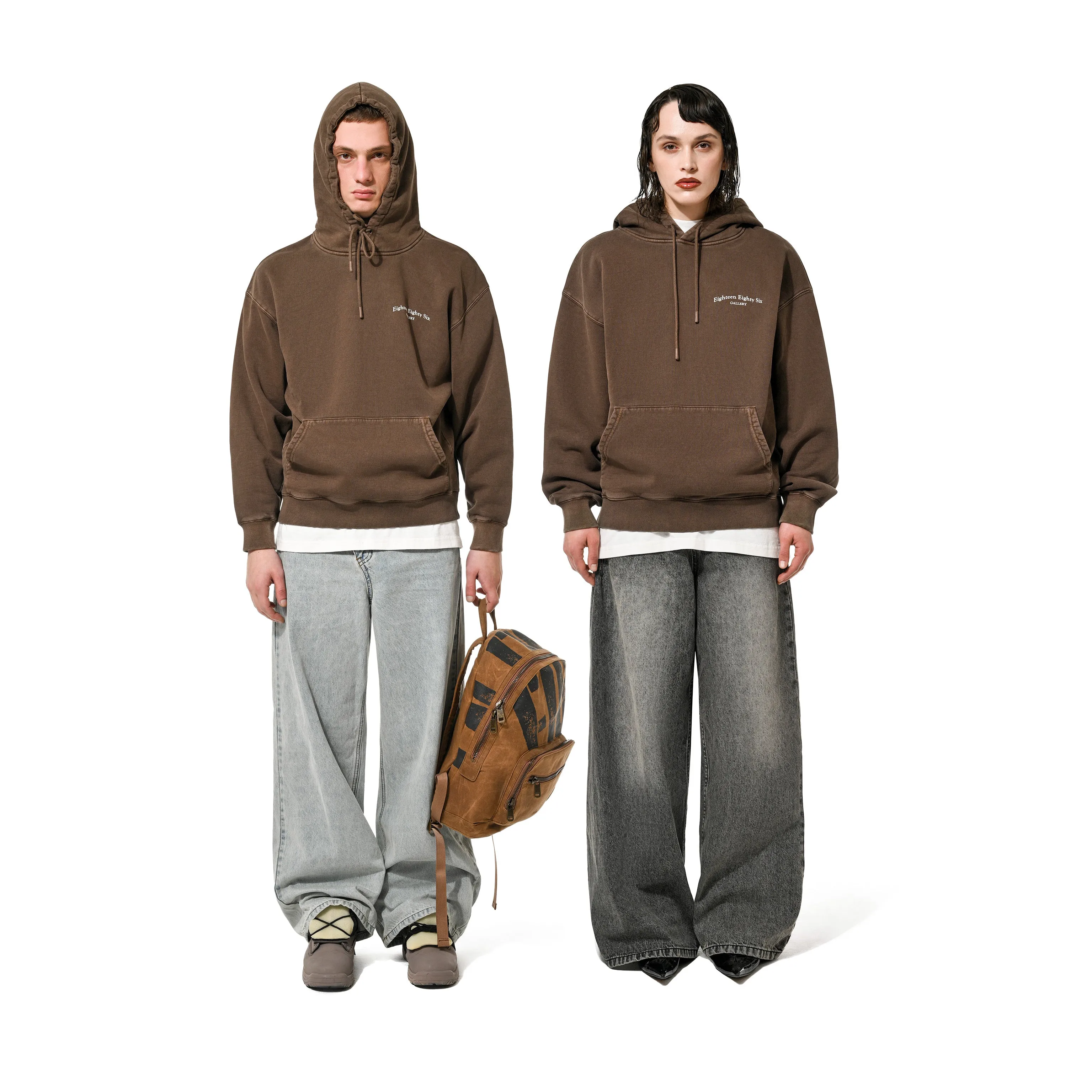 CLASSIC 1886 GALLERY HOODIE - BROWN