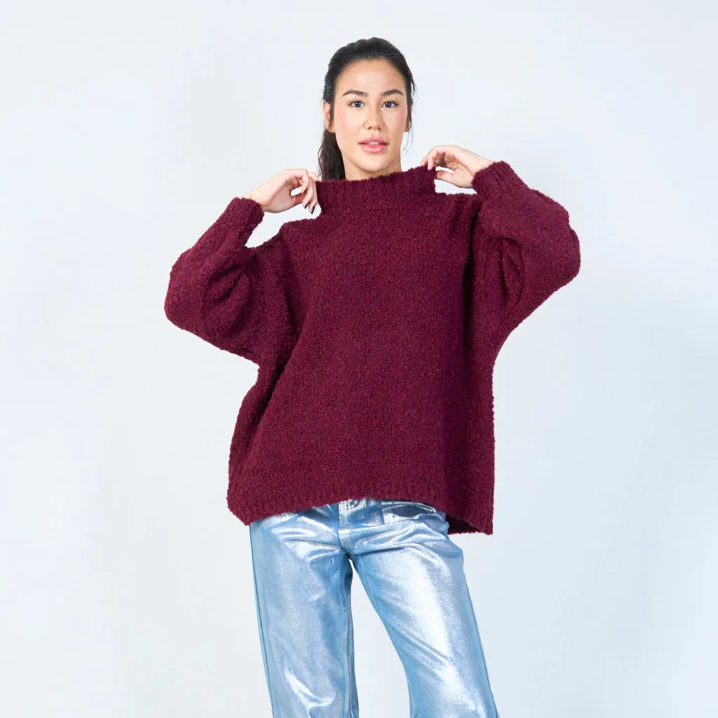 Cozy oversized boucle pullover wholesale