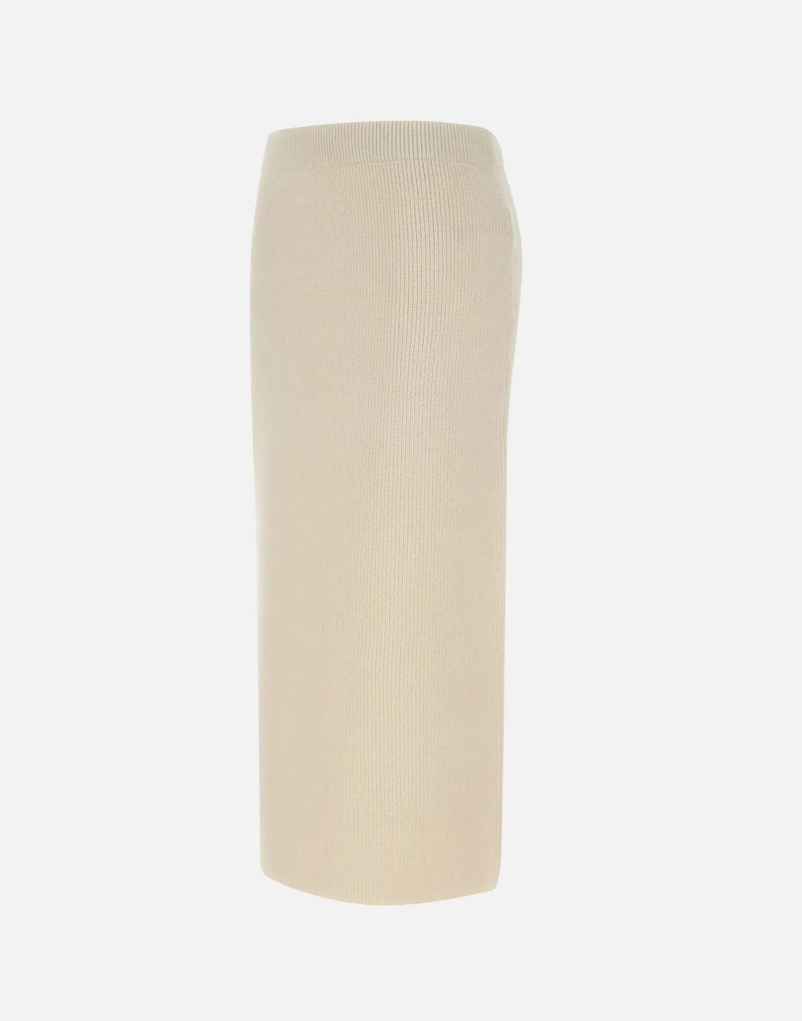 Cream Wool Mohair Silk Cashmere Skirt