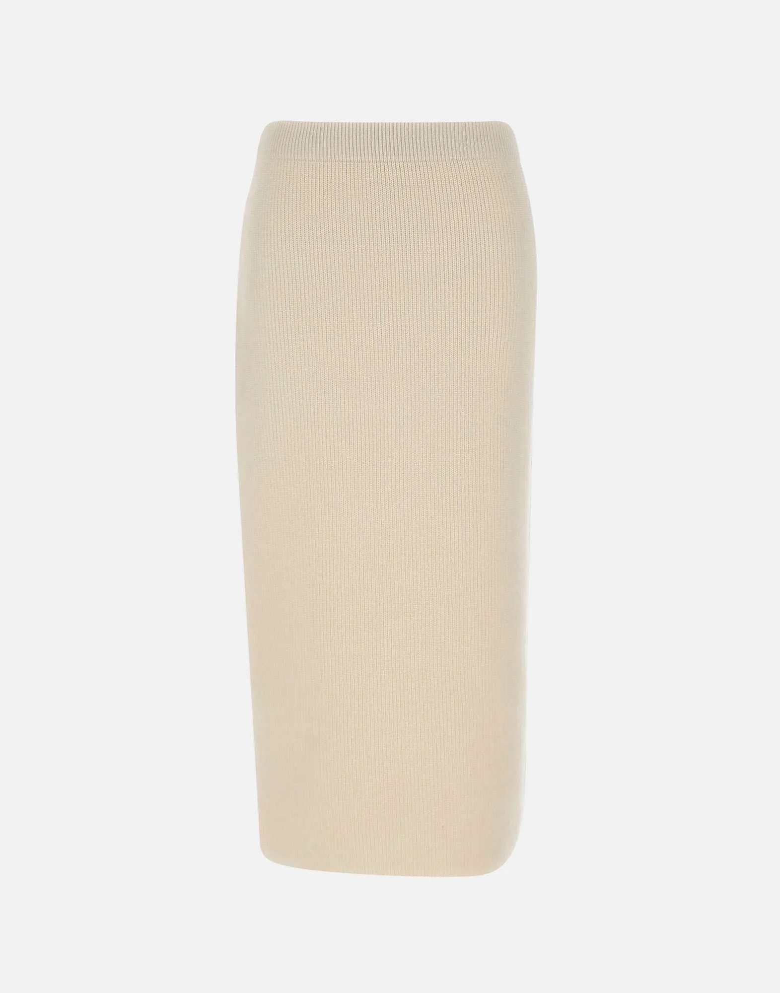 Cream Wool Mohair Silk Cashmere Skirt