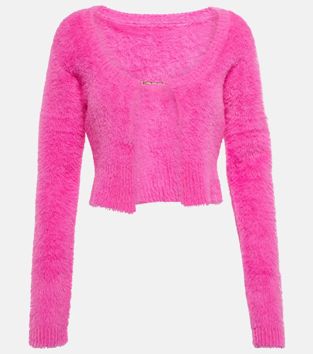 Cropped cardigan La Maille Neve JACQUEMUS, pink