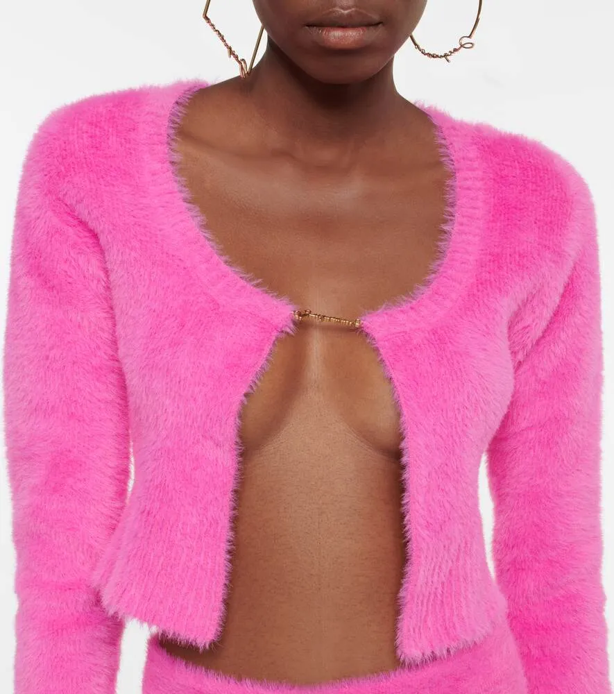 Cropped cardigan La Maille Neve JACQUEMUS, pink