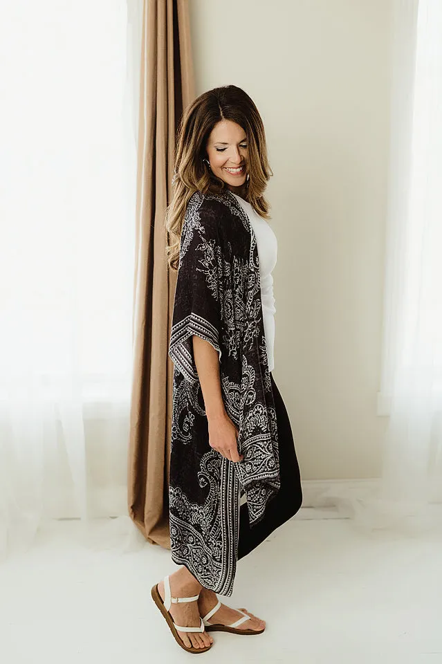 Damask Paisley Kimono