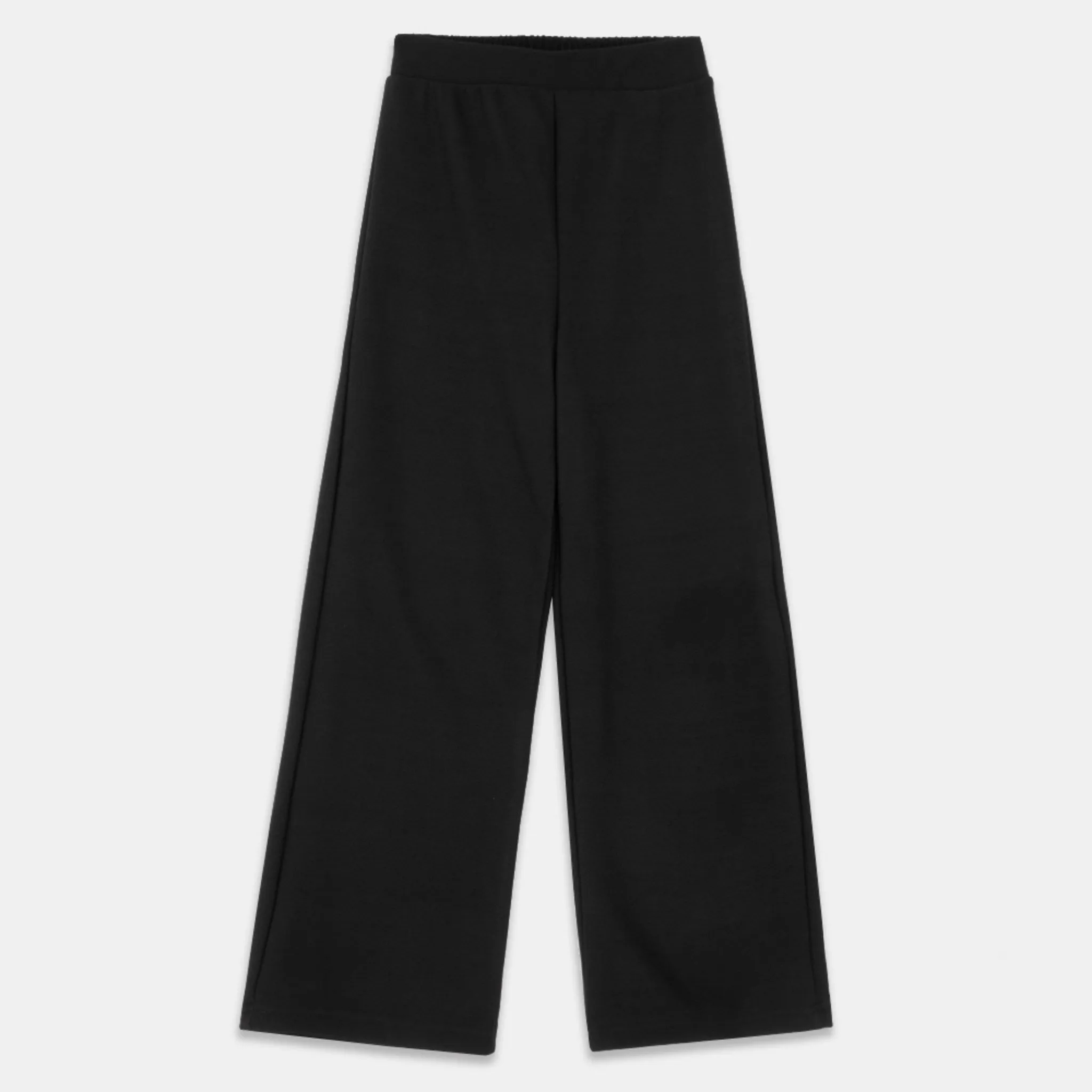 ELLE PARIS Women's Fleece Semi Wide-Fit Banding Pants - 🏆 #65 - Clothing/Accessories - Best of December