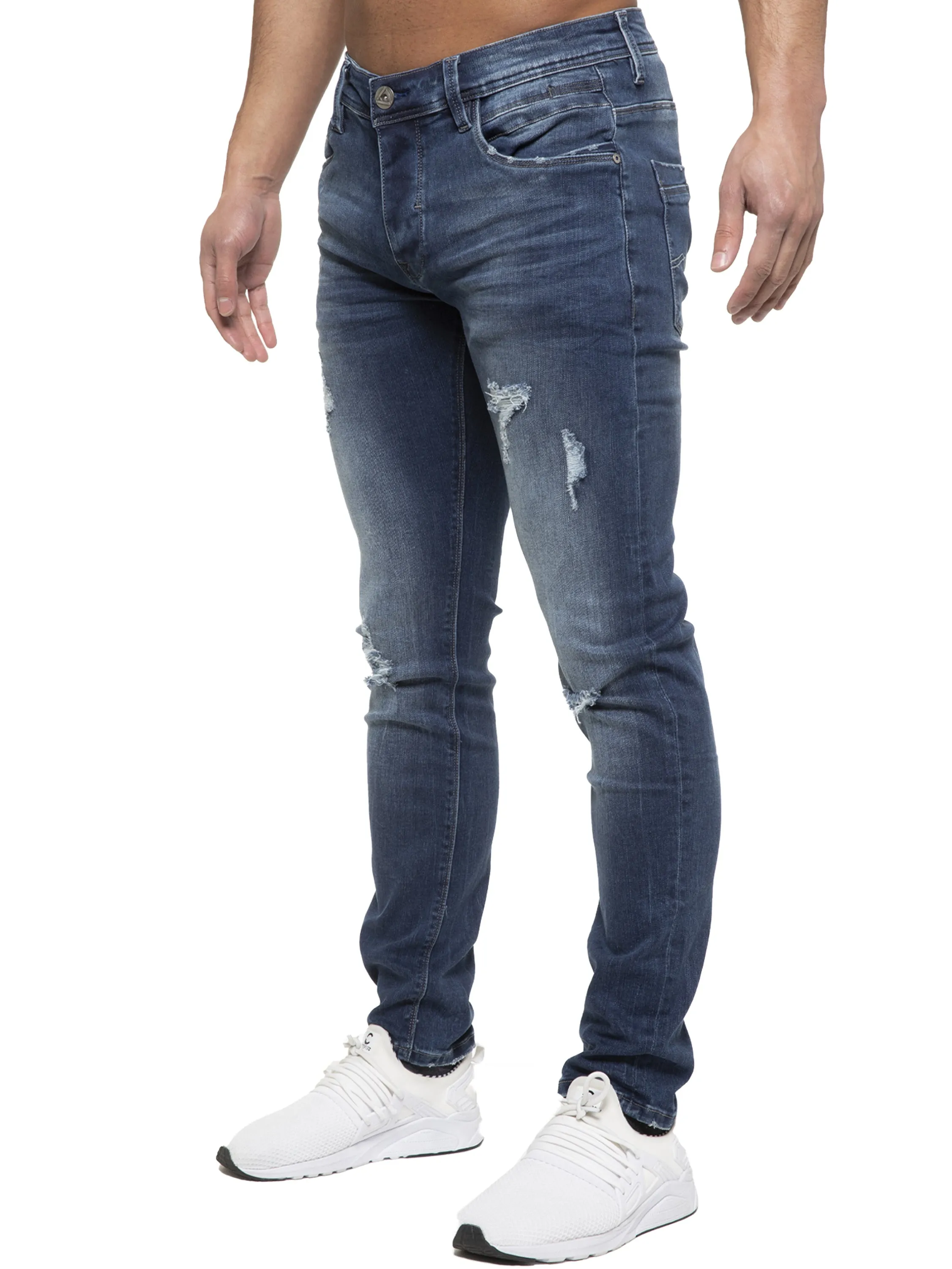 ETO | Mens Designer Hyperstretch Skinny Fit Distressed Jeans