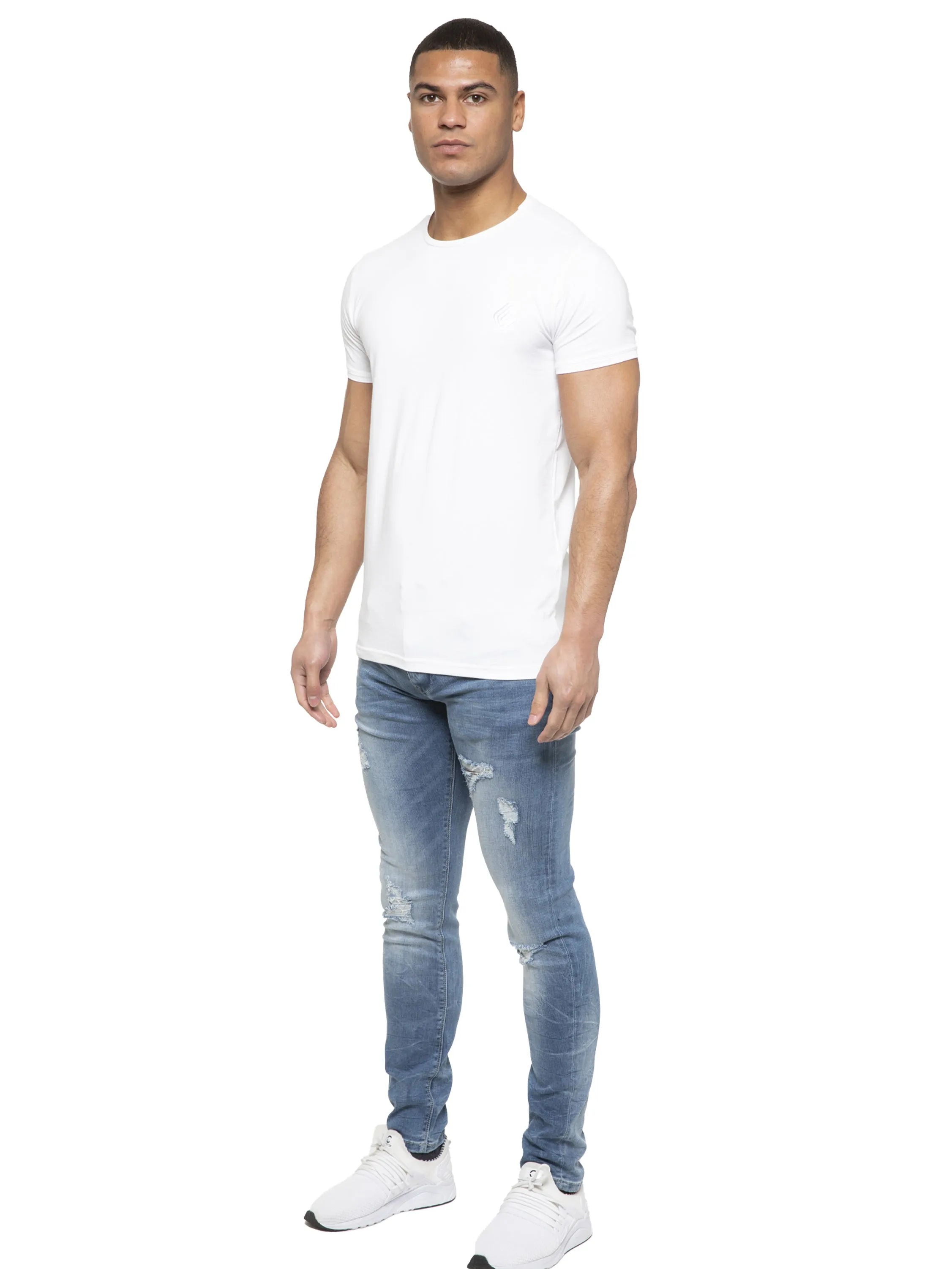 ETO | Mens Designer Hyperstretch Skinny Fit Distressed Jeans