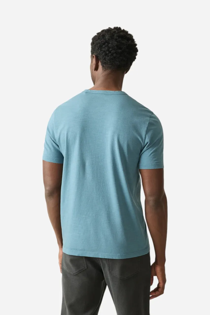 Faherty Sunwashed Pocket Tee in Teal Harbor