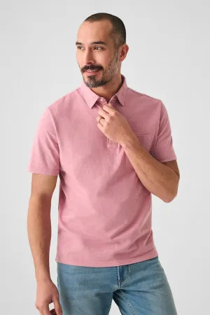 Faherty Sunwashed T-Shirt Polo in Light Orchid