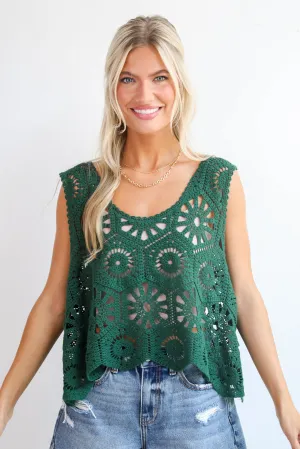 FINAL SALE - Curated Effect Crochet Knit Tank