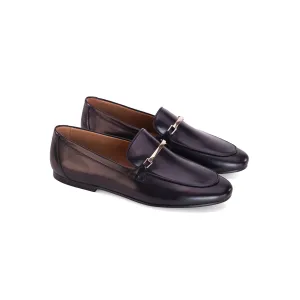 INCI  Kelly  Black Calfskin Leather &Sheepskin lining Women's Classic  Loafer Casual Flat Shoes