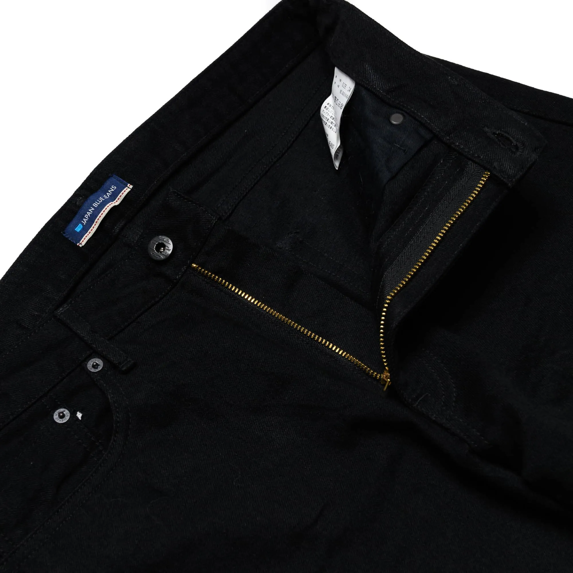 J414 14oz Black Classic Straight Selvedge Jeans