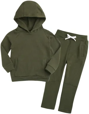 Khaki Bengdi Hoodie & Pants Set