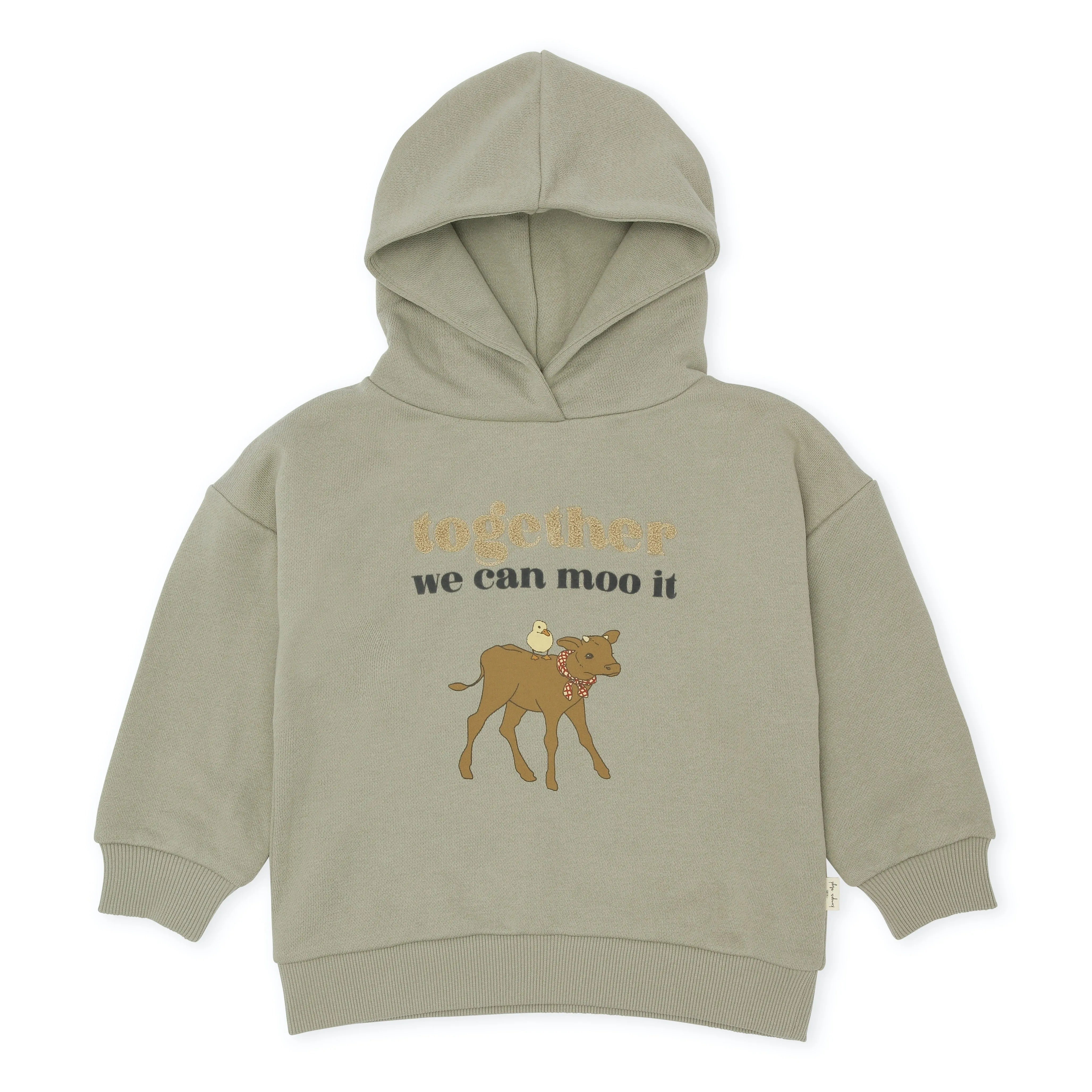 Konges Slojd Lou Hoodie - Dried Sage We Can Moo It