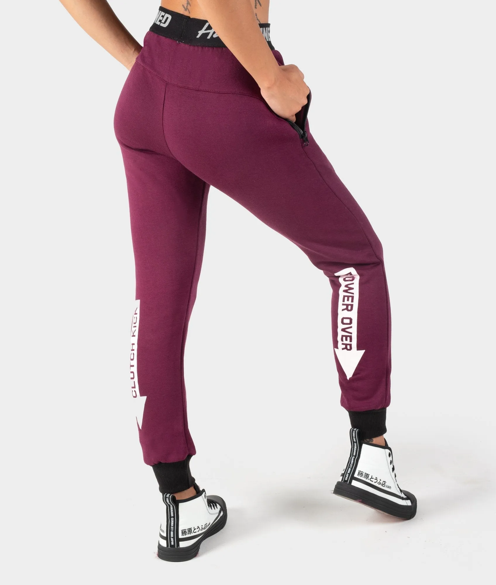 Ladies Power Over Trackies - Plum