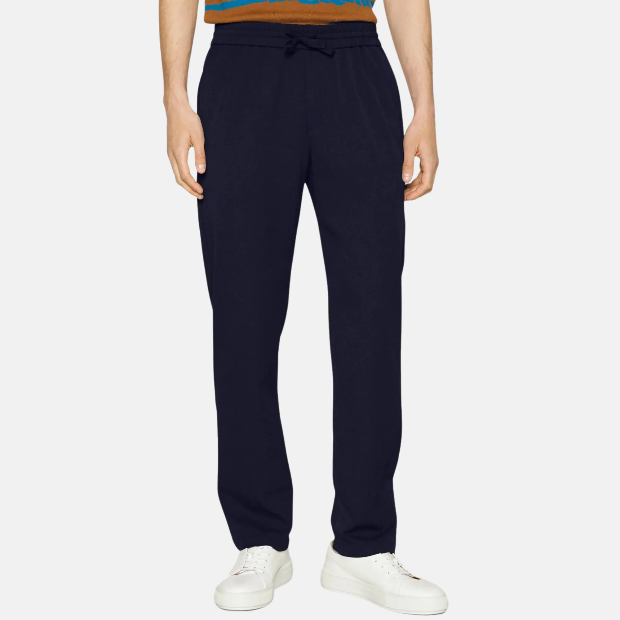 Les Deux Dark Navy Patrick Herringbone Pants