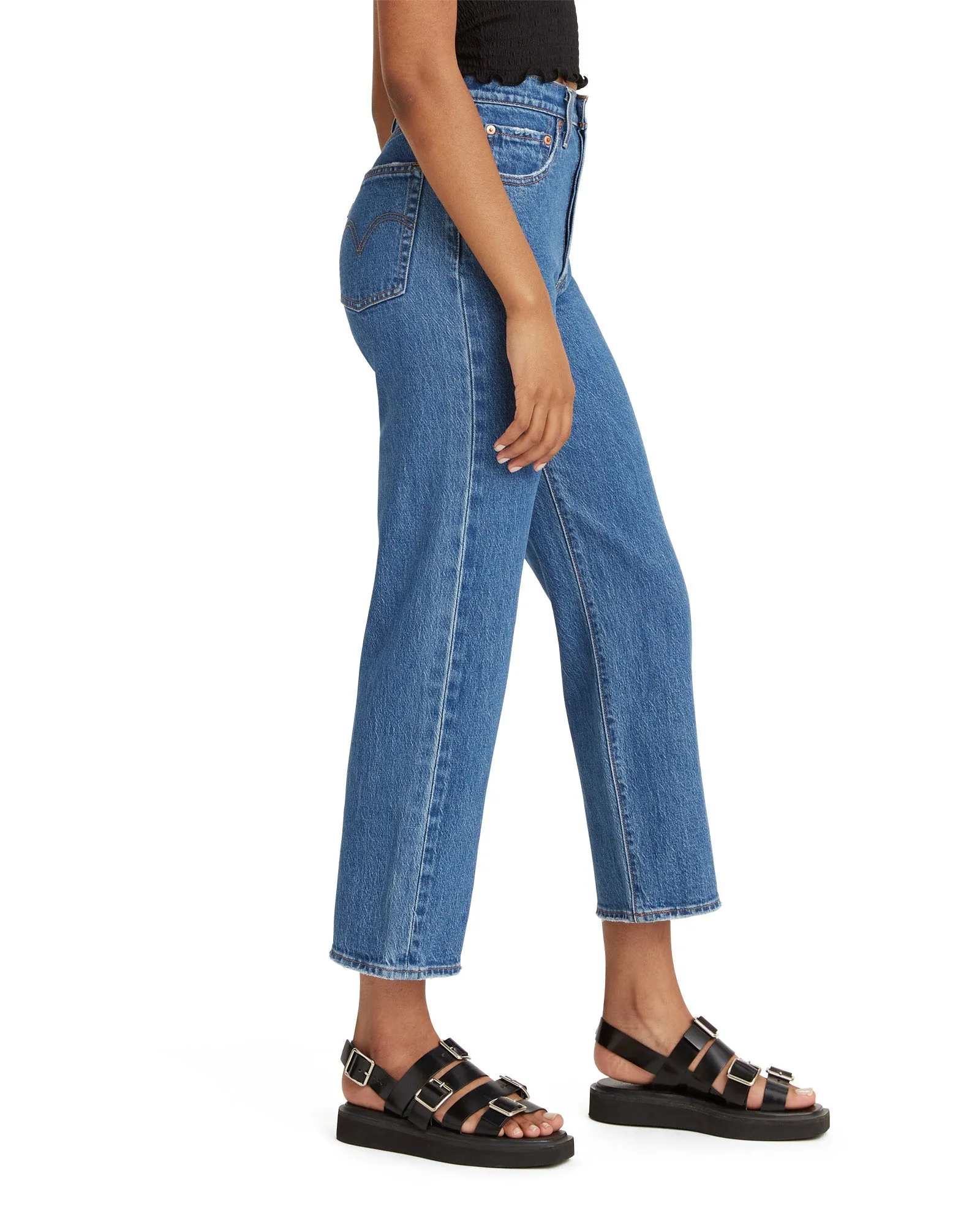 Levi's® Womens Ribcage Straight Ankle Jeans - Jazz Pop