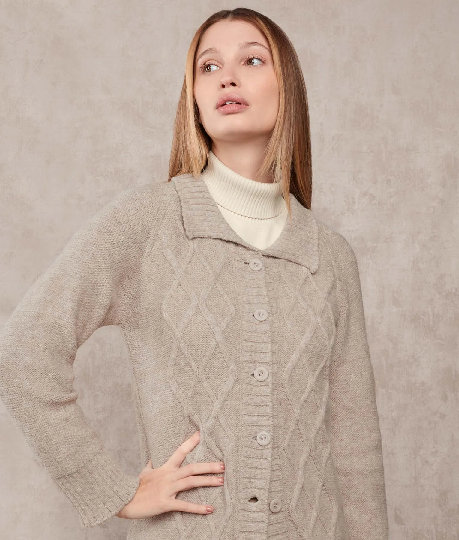 Long Line Cables Cardigan