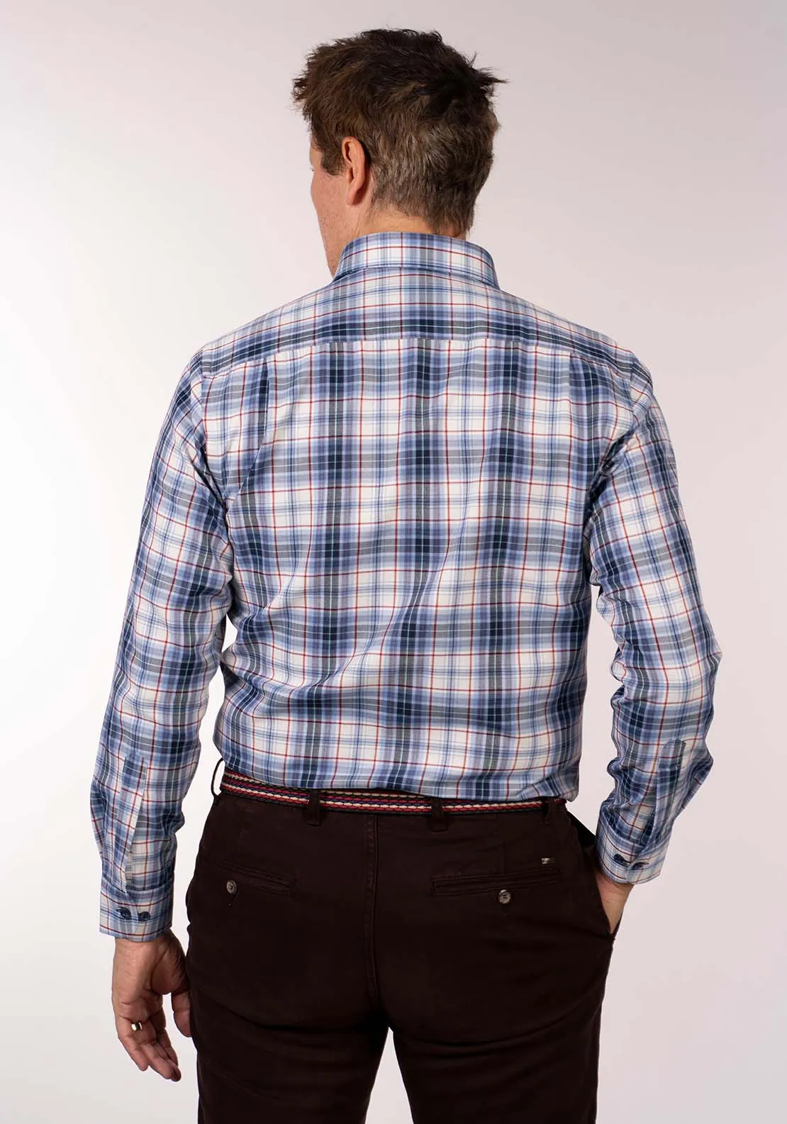 Long Sleeve Check Shirt - Frosted Blue