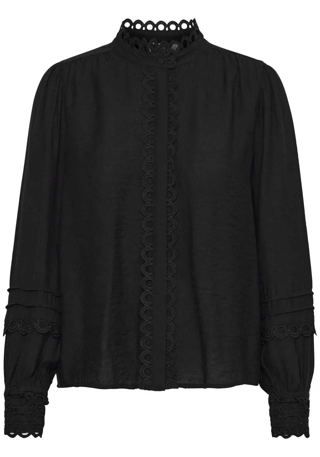 Long Sleeve Woven Shirt - Black