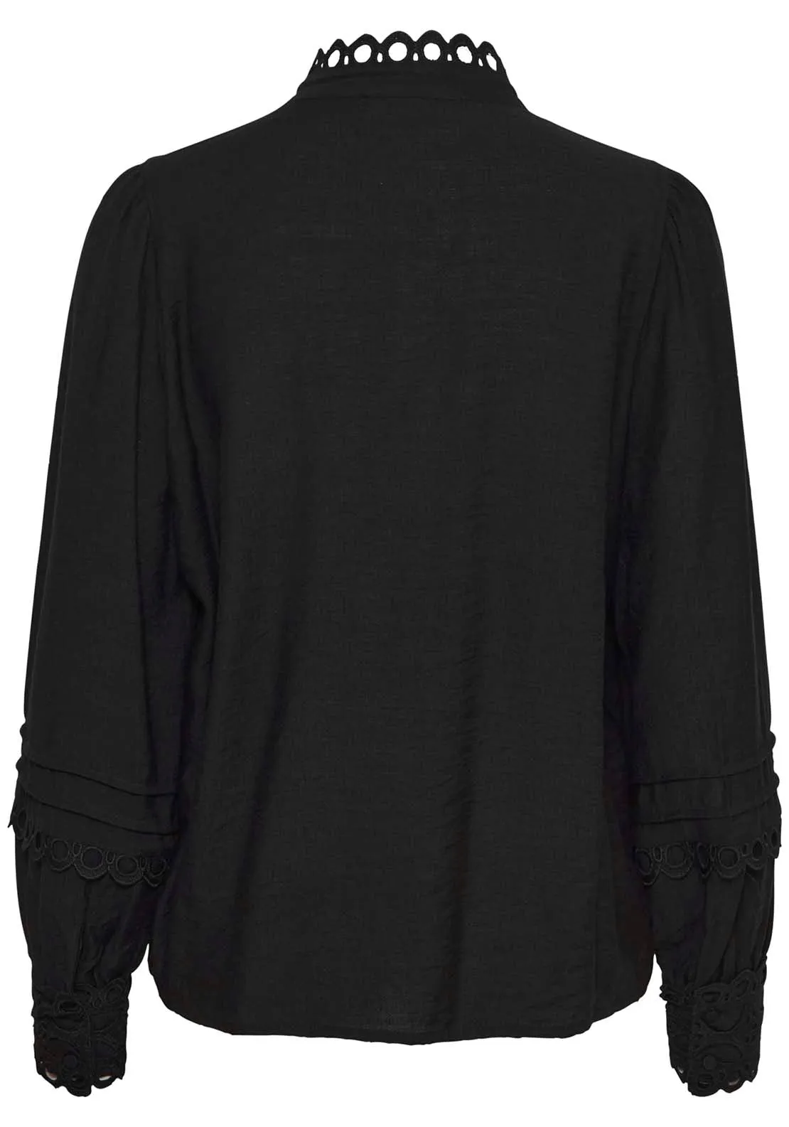 Long Sleeve Woven Shirt - Black