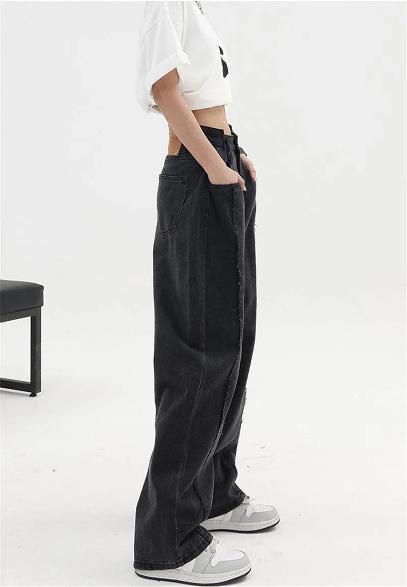 Low Rise Wide Leg Baggy Jeans