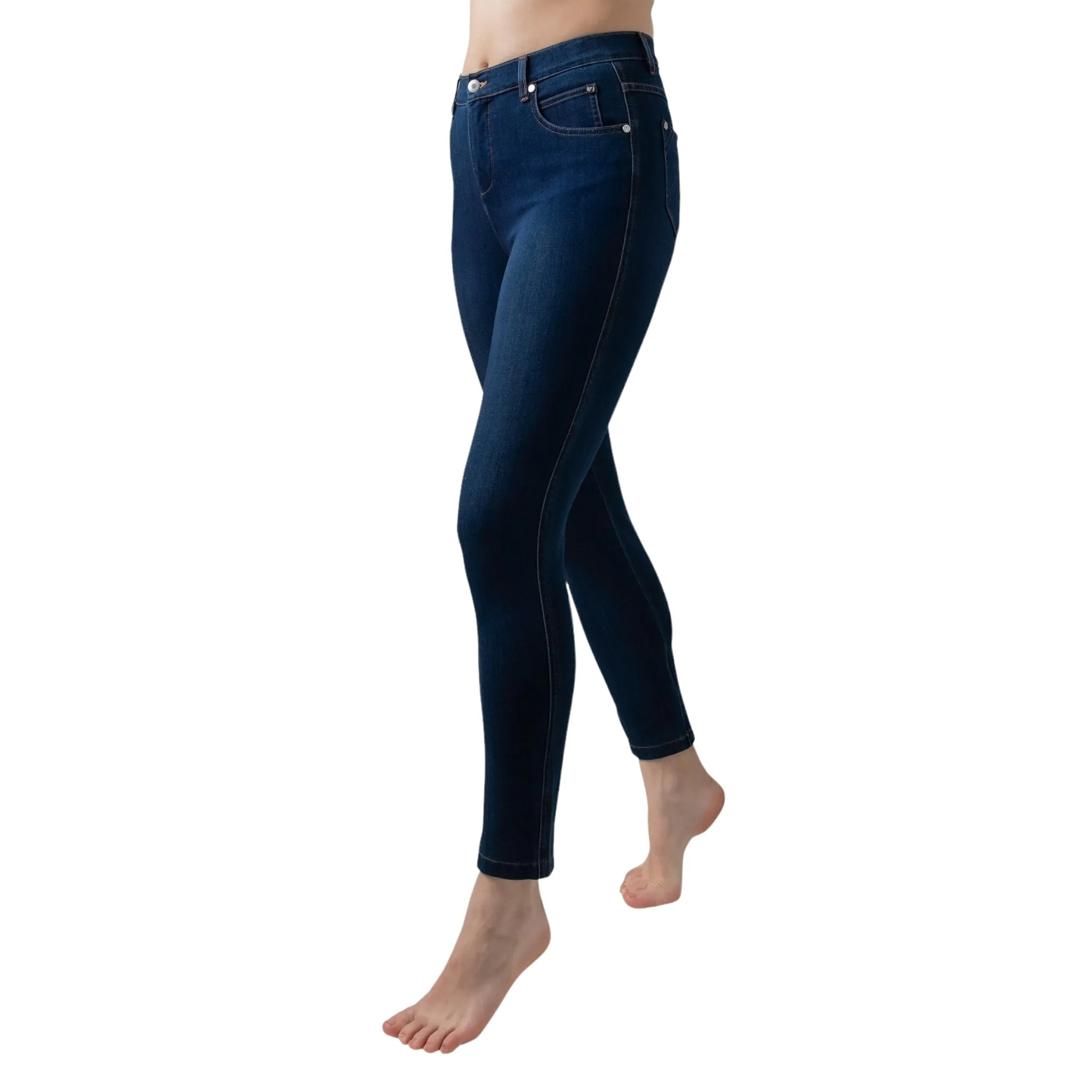 Marble High Waist 7/8th Jean Indigo Wash