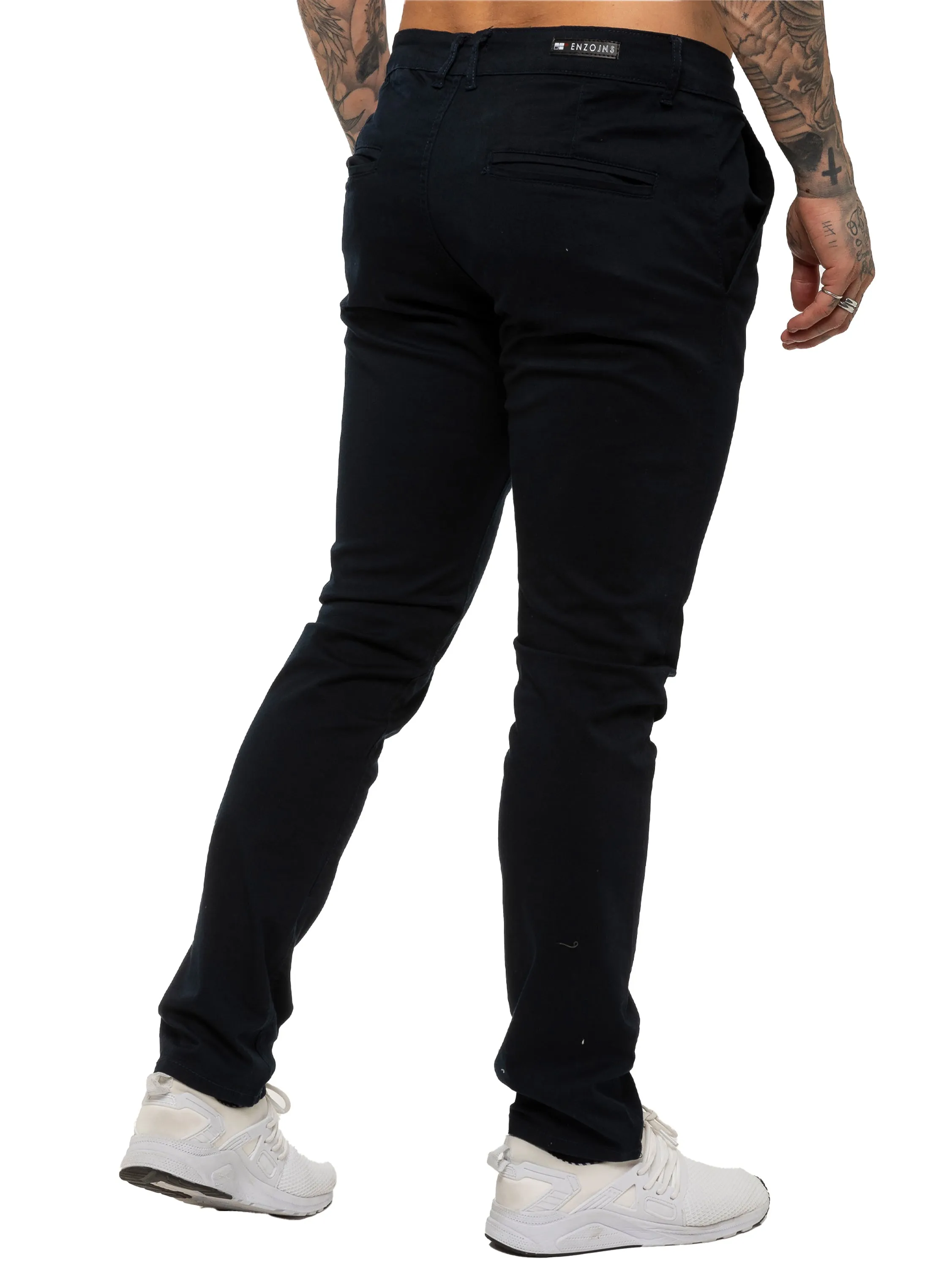 Mens Chinos Slim Fit Stretch Jeans | Enzo Designer Menswear