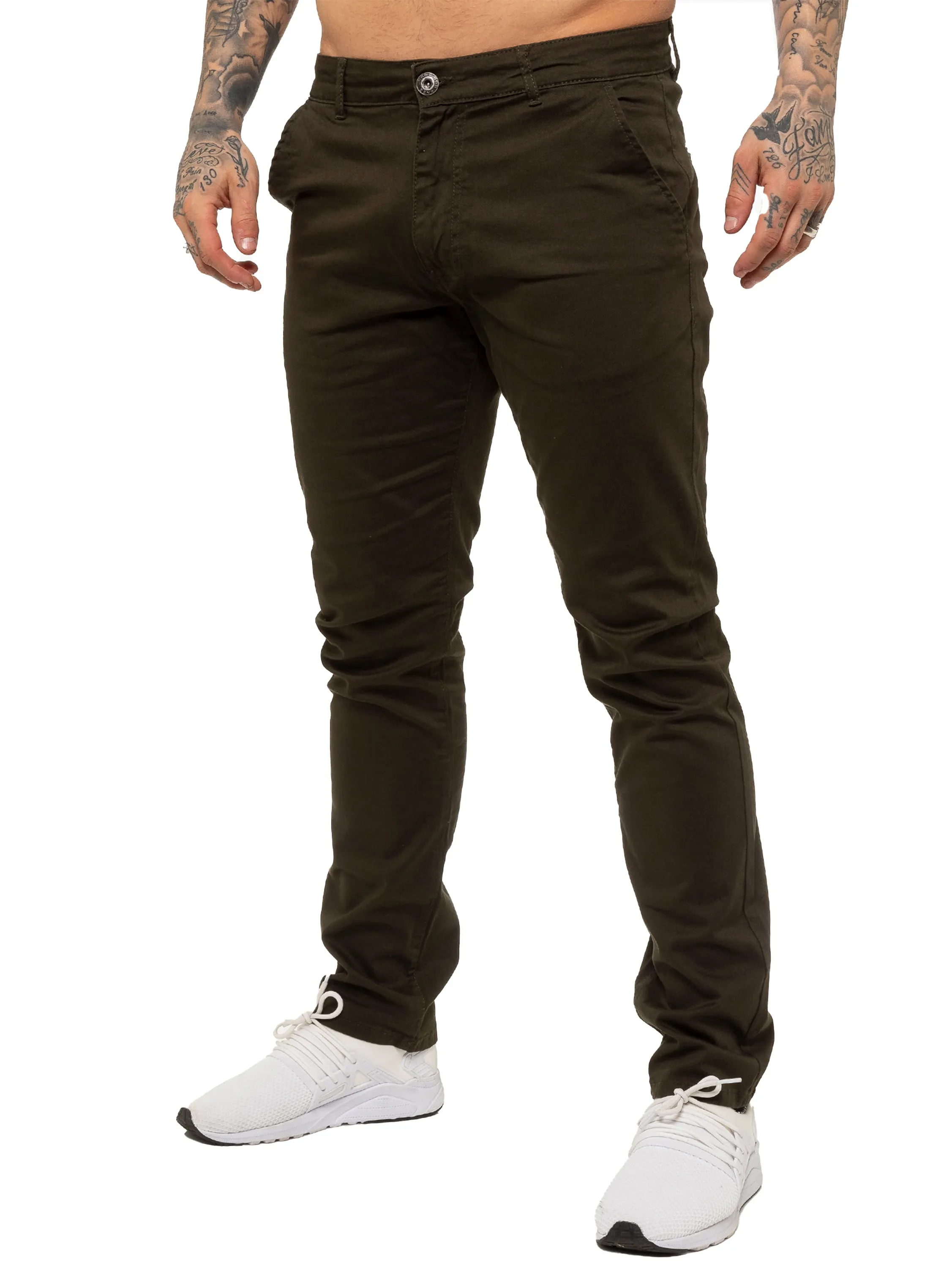 Mens Chinos Slim Fit Stretch Jeans | Enzo Designer Menswear