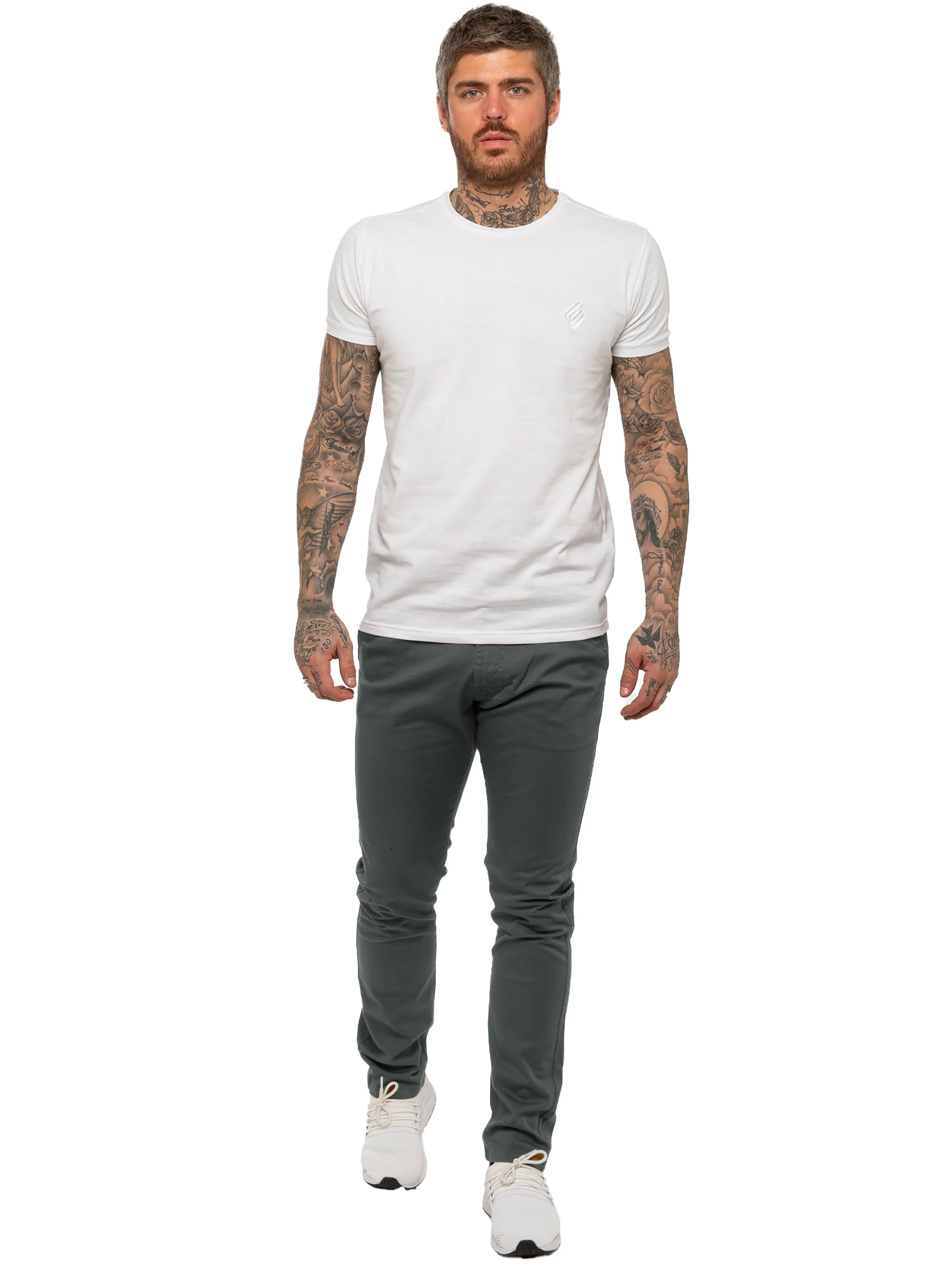 Mens Chinos Slim Fit Stretch Jeans | Enzo Designer Menswear