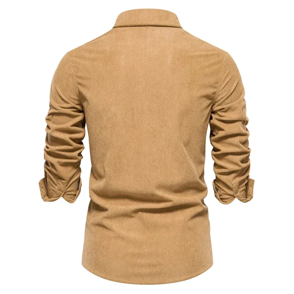 Men's Corduroy Business Casual Shirt