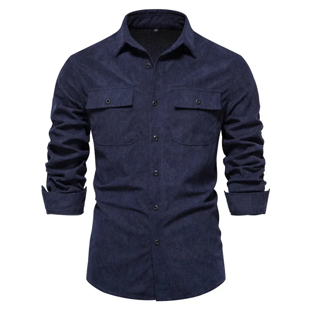 Men's Corduroy Business Casual Shirt