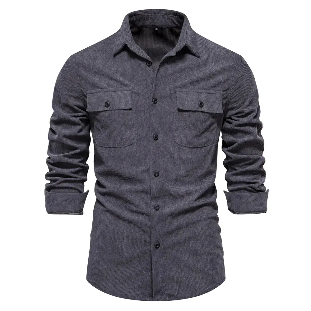 Men's Corduroy Business Casual Shirt