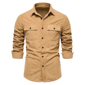 Men's Corduroy Business Casual Shirt