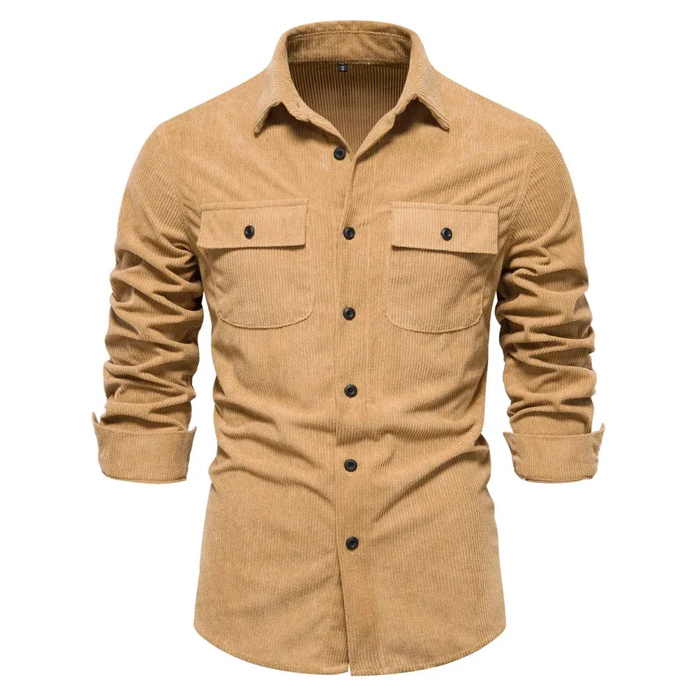 Men's Corduroy Business Casual Shirt