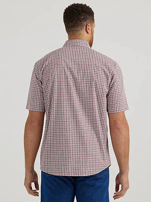 Men's Wrangler Classic Red Check Short Sleeve Snap Shirt