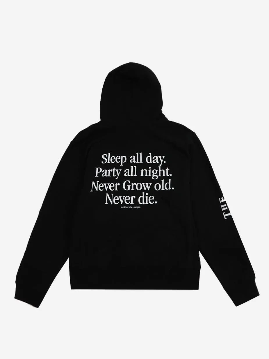 Never Grow Old Black Hoodie