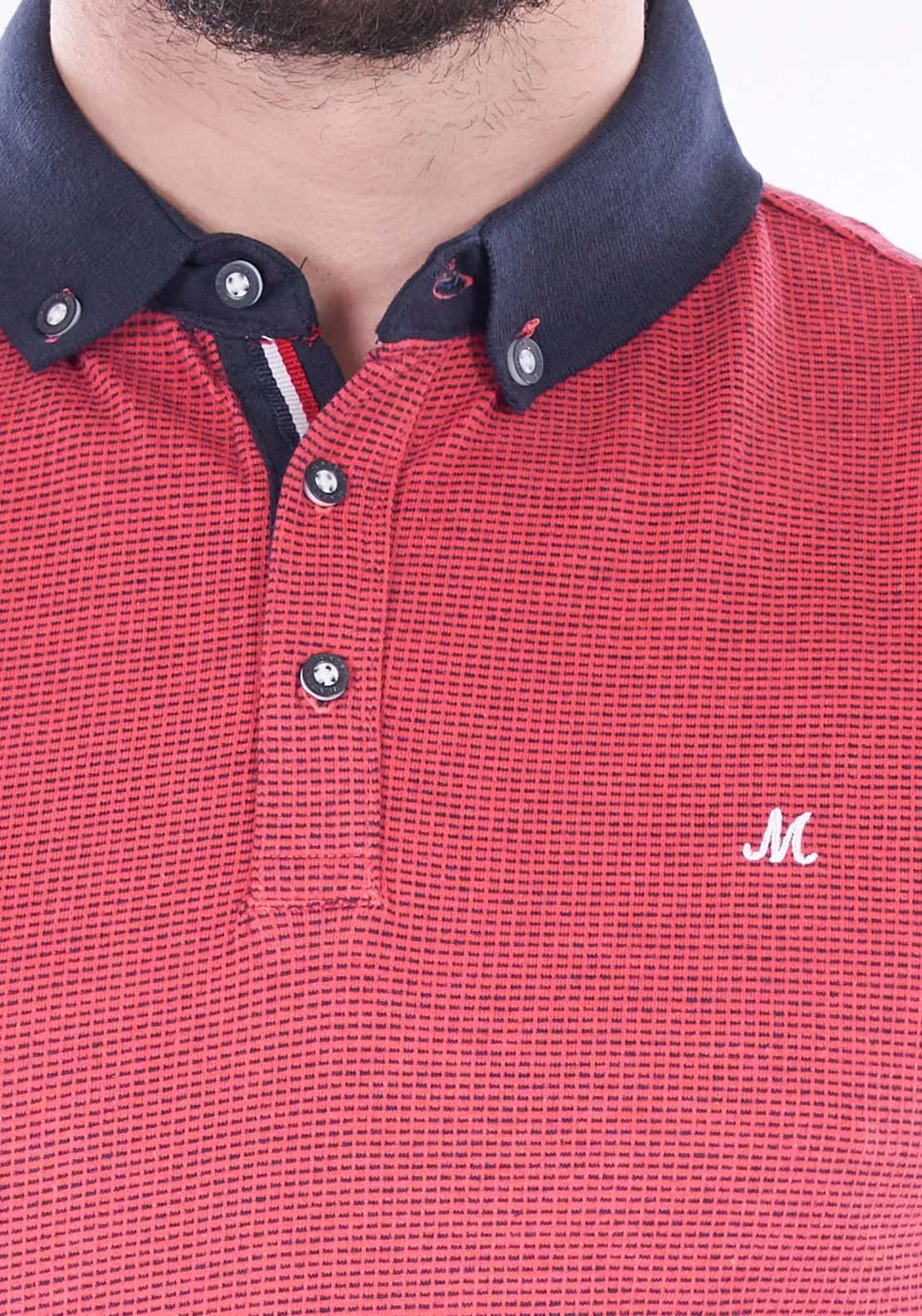 Pedal Jacquard Polo - Coral