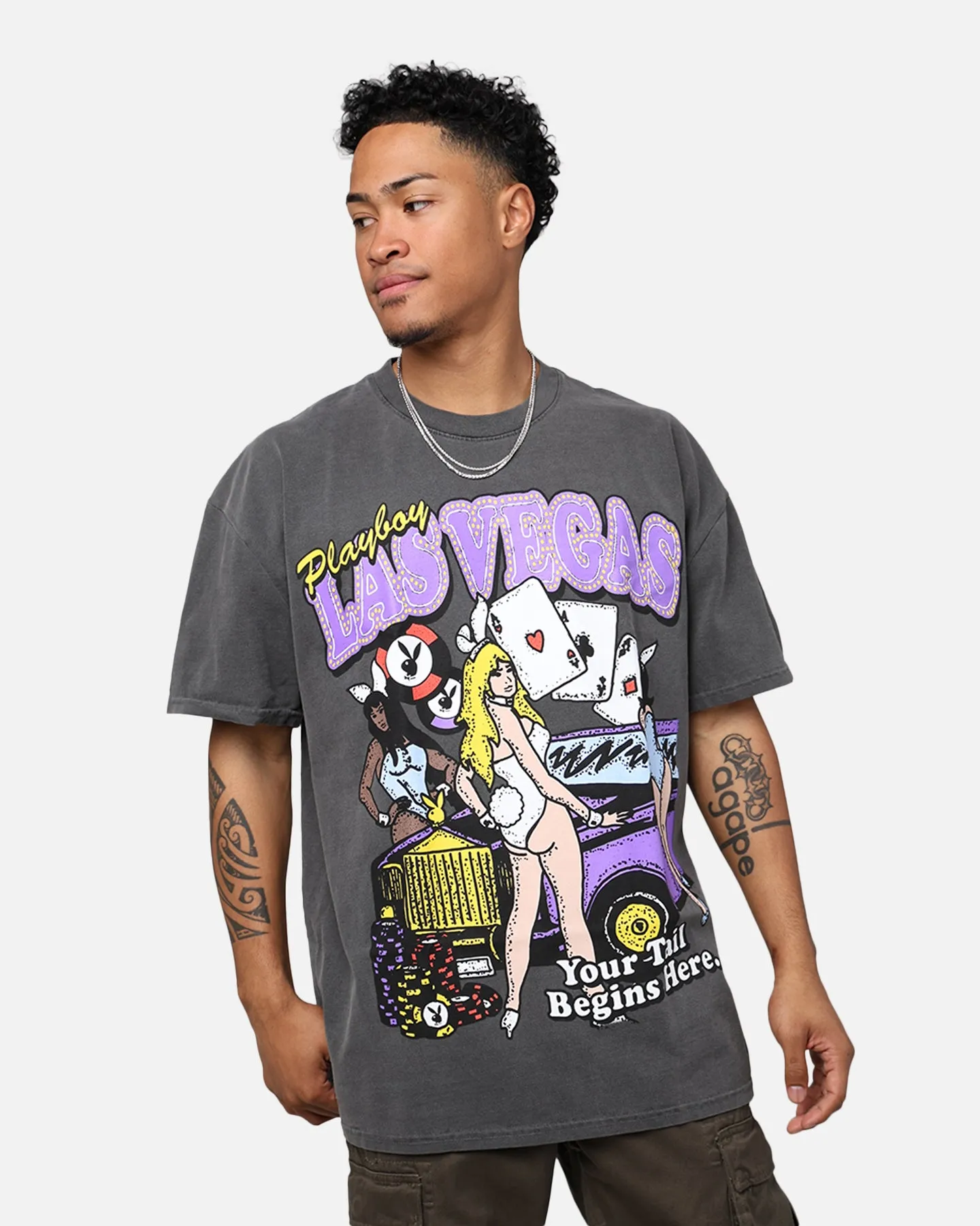 Playboy By Culture Kings Tails T-Shirt Vintage Black