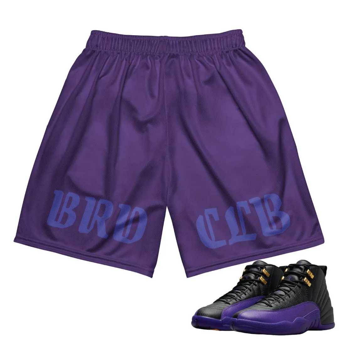 Retro 12 Field Purple Champions Mesh Shorts