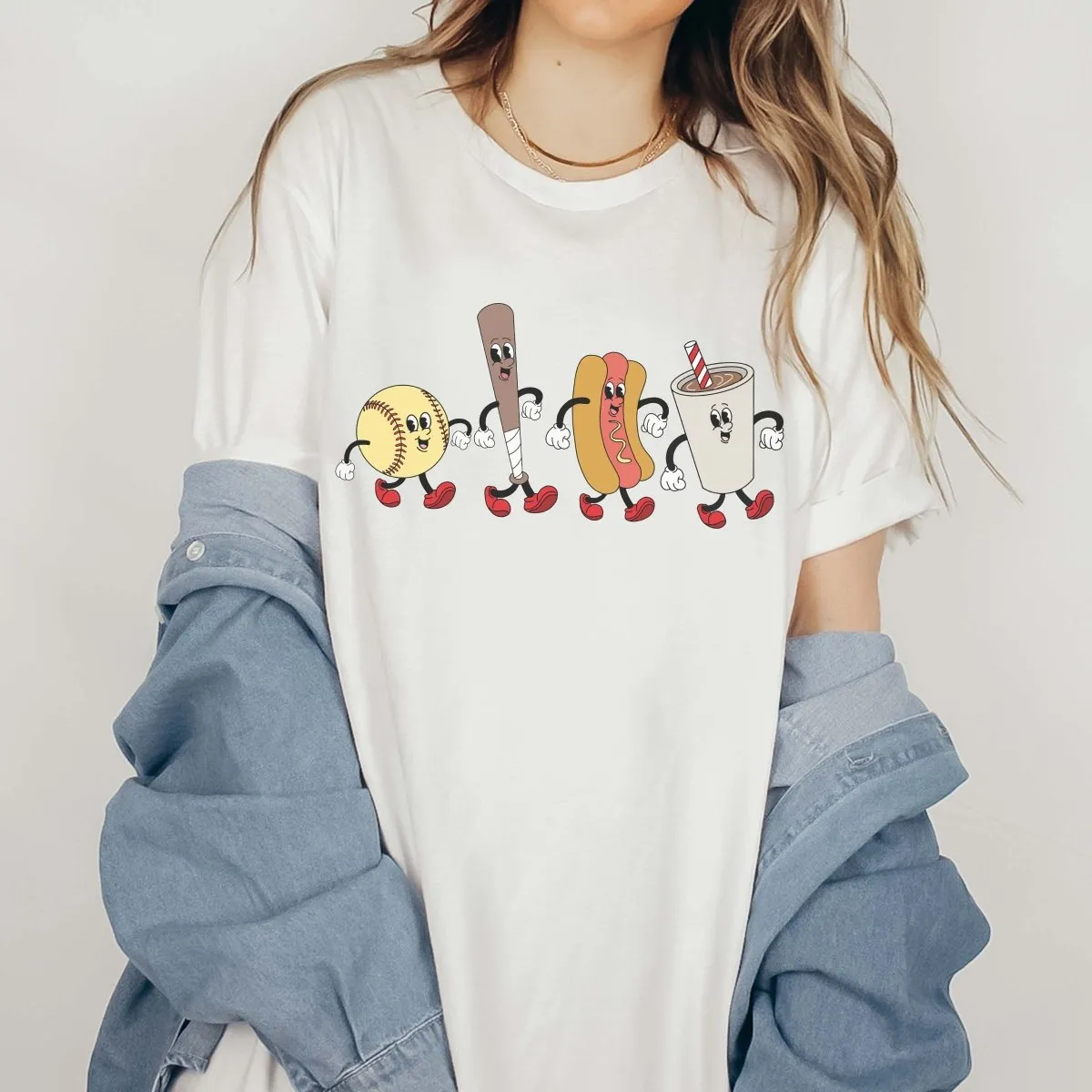 Retro Softball Characters Tee