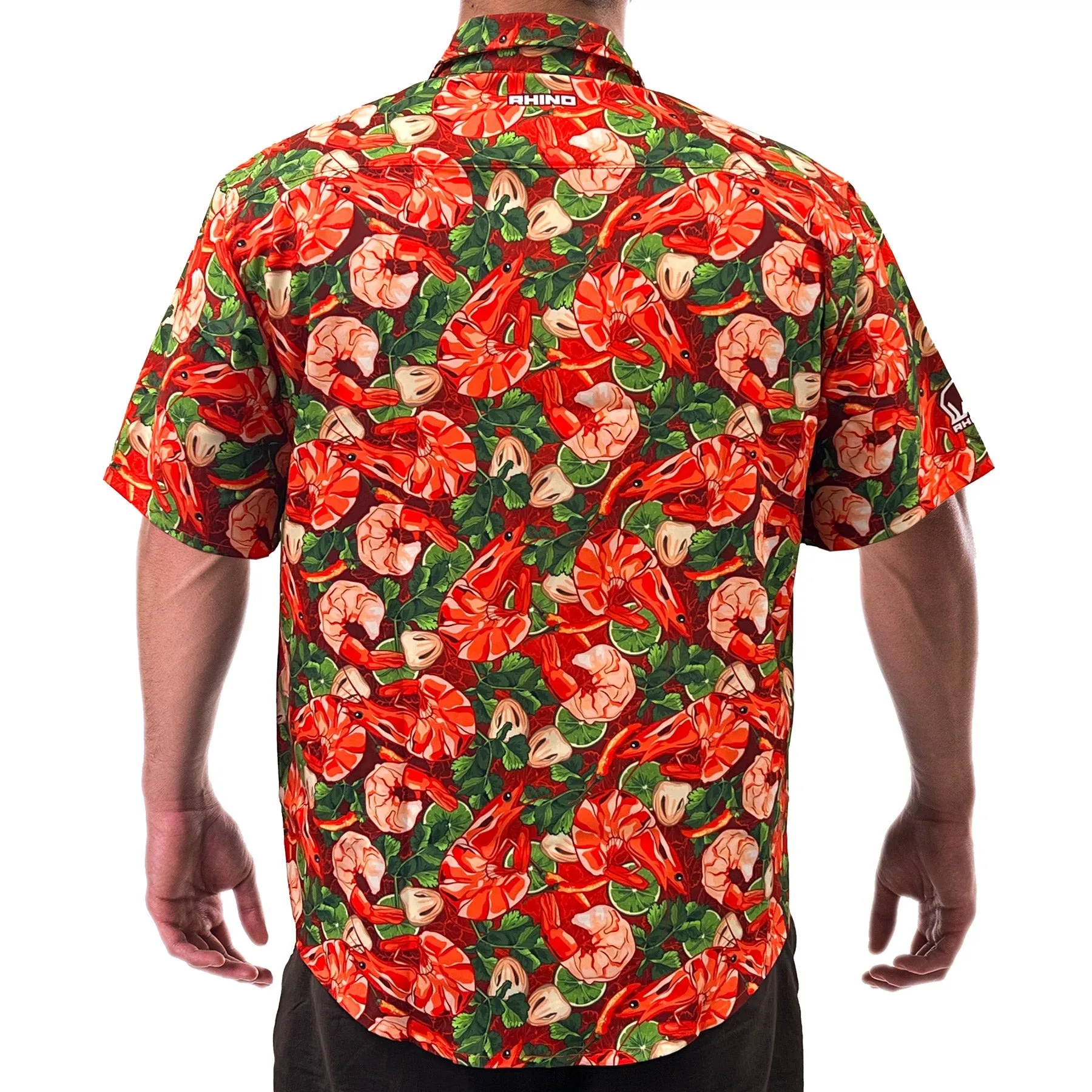 Rhino Saturday Social Button Down Shirt - Shrimp Special