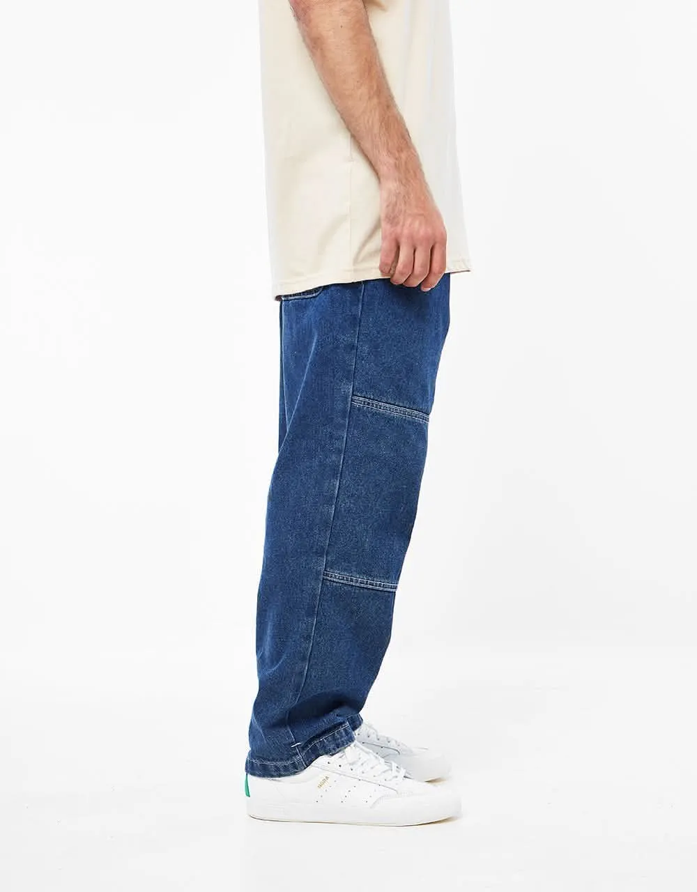 Santa Cruz Classic Label Panel Jean - Classic Blue/White