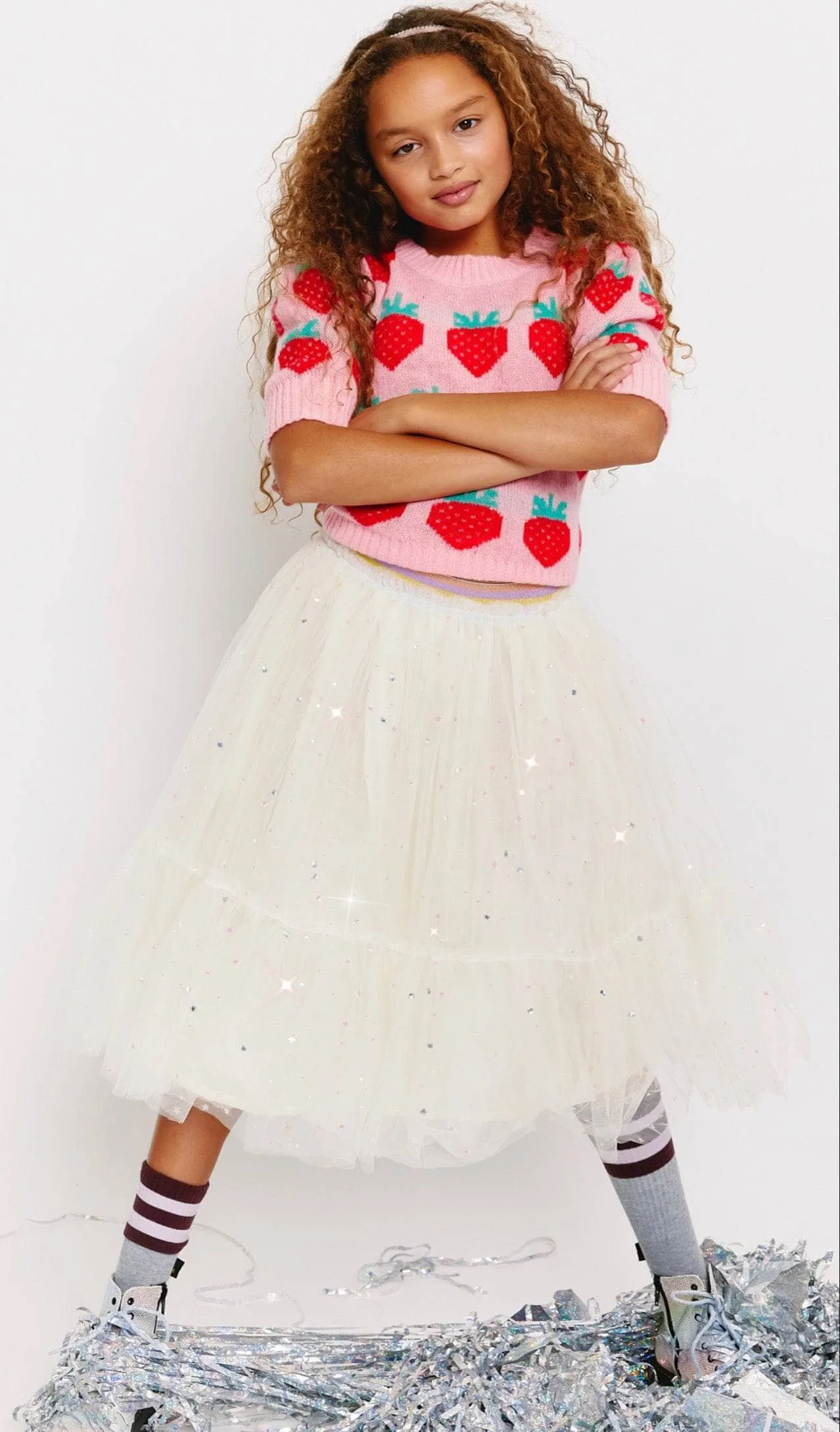 Spin and Dream Sparkle Midi Skirt