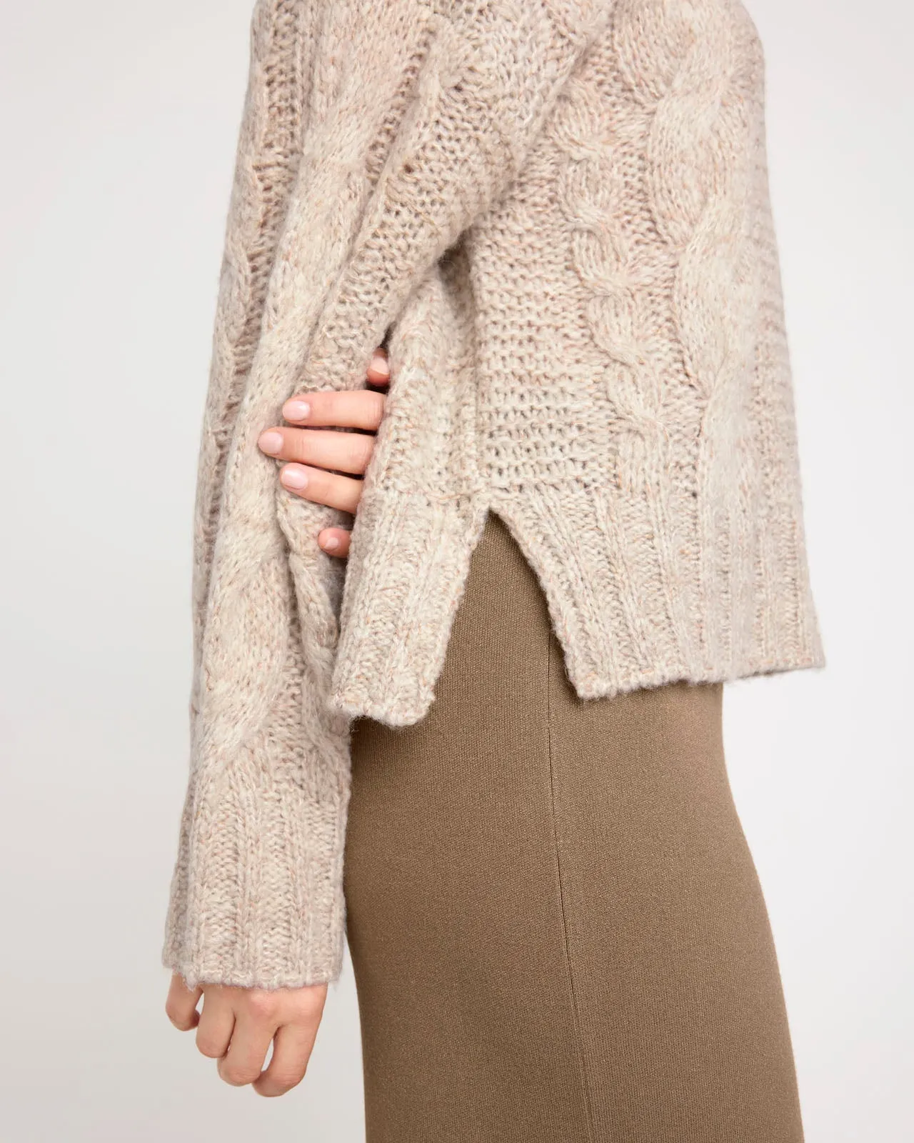 Splendid x Cellajaneblog Cashblend Cable Knit Sweater