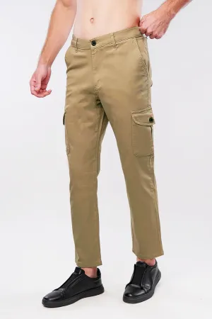 Straight Cargo Pants - Khaki