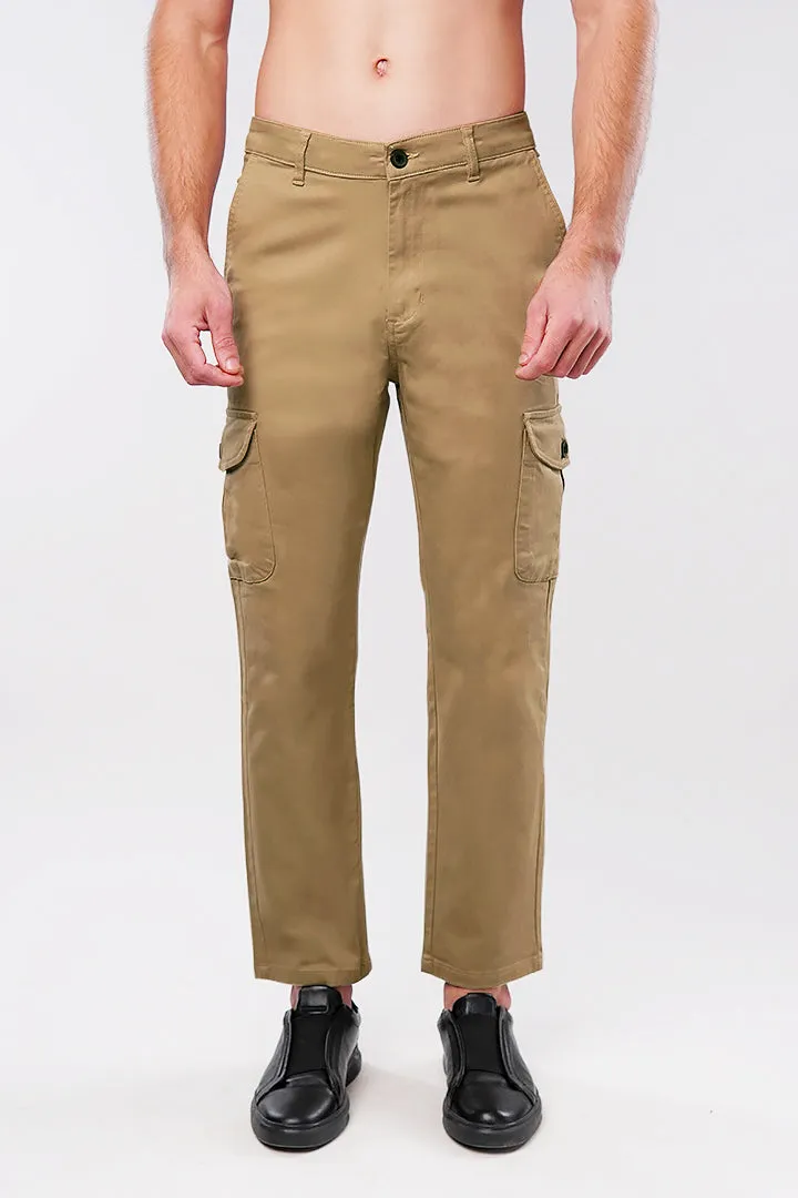 Straight Cargo Pants - Khaki